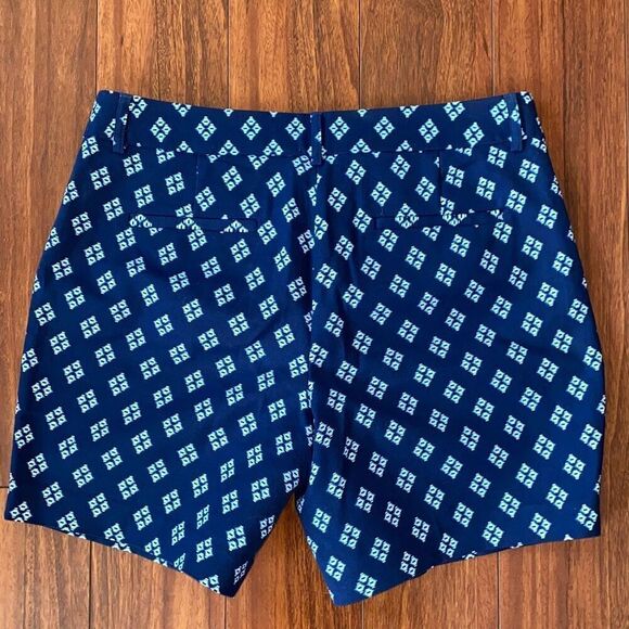 Kenar navy chino Bermuda shorts with geometric print size 10 - Picture 6 of 10